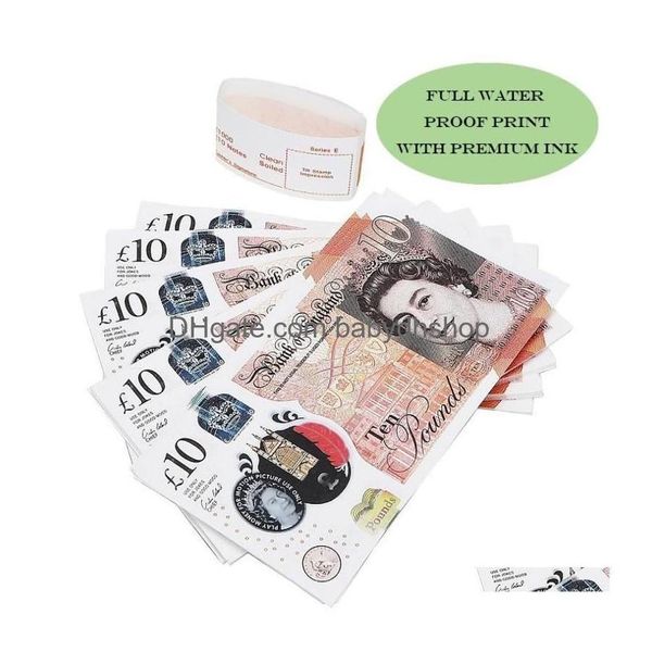 Juegos de novedades Money Money Toys UK Pounds GBP British 50 Commemorative Prop Movies Juega Fake Cash Casino Po Props7314436 Drop d Dhuie