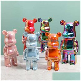 Novelty Games Nodic Home Decor Bearbricklys 28Cm 400% Standbeeld Geweld Beer Scpture Figuur Ornamenten Decoratieve Beeldjes Bureau Decora Dhdqv