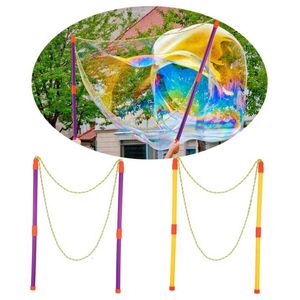 Novelty Games Outdoor Western Large Bubble Wand Set Long Huge Bubbles Kids Toys Children Rainbow World Bubble Swing foldable Outdoor Activity 230803