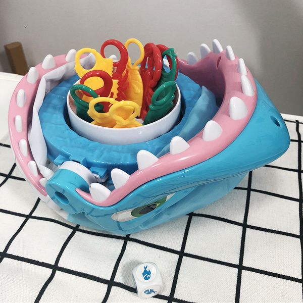 Jeux de nouveauté Party Jeu interactif White Shark Desktop Biting Hand Shark Jeu interactif Funny Tricky Toys For Children's Birthday Gift 230215