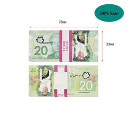 Novely Games Prop Cad Game Copy Money 5/10/20/50/100 Canadian Dollar Canada Banknotes Fake Notes Movie Props Drop Delivery Toys Gift Dhir9