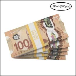 Juegos novedosos Prop Cad Game Dinero 5/10/20/50/100 Dólar canadiense Billetes de Canadá Notas falsas Accesorios de películas Entrega directa 2022 Juguetes Gif Dhlnp9X8EAA7EJHP9