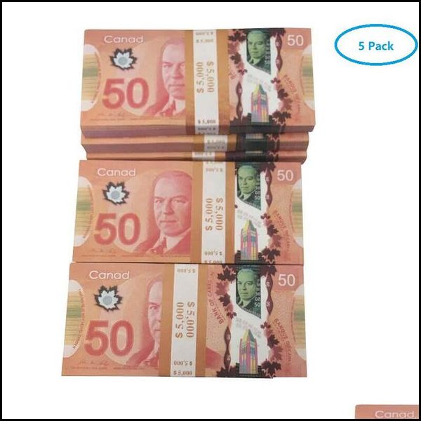 Jeux de nouveauté Prop Cad Game Money 5/10/20/50/100 Dollar canadien Billets de banque du Canada Fausses notes Accessoires de film Livraison directe 2022 Jouets Gif DhlnpQE6C