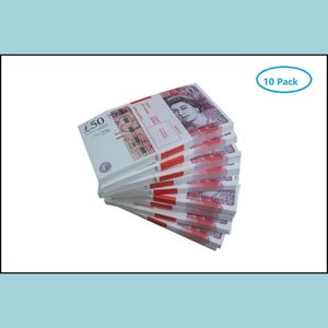 Jeux de nouveauté Prop Jeu Argent Copie Livres britanniques Gbp 100 50 Notes Extra Bank Strap Films Jouer Faux Casino Po Booth Pour TV Musique Vidéos DhmxlQ56H