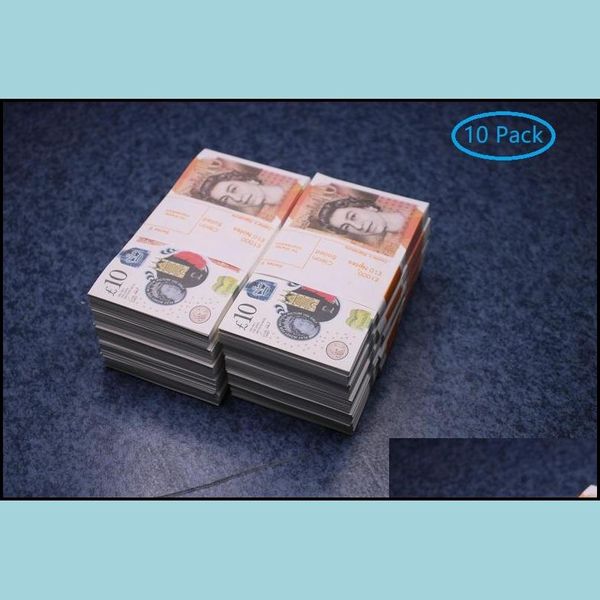 Jeux de nouveauté Prop Jeu Argent Copie Livres britanniques GBP 100 50 Notes Extra Bank Strap Films Jouer Faux Casino Po Booth Drop Livraison Jouets Gi DhbezV6ZW
