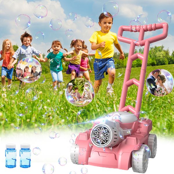 Jeux de nouveauté QDRAGON Tank Bubble Gun pour enfants Machine à bulles électronique avec jouet extérieur léger Push Walker jouets pour garçons filles cadeau de Noël 230130