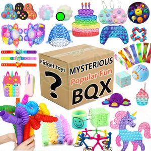 Juegos de novedad Random Mystery Fidget Toys Bag Pack para niños Sensory Stress Reliver Autismo ADHD Gifts Spinner Squishy Set 230520