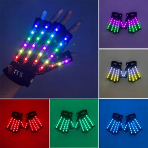 Jeux de nouveauté Rave Party Dancing Gants Décor Glowing Gants colorés variables LED avec néon clignotant 230617