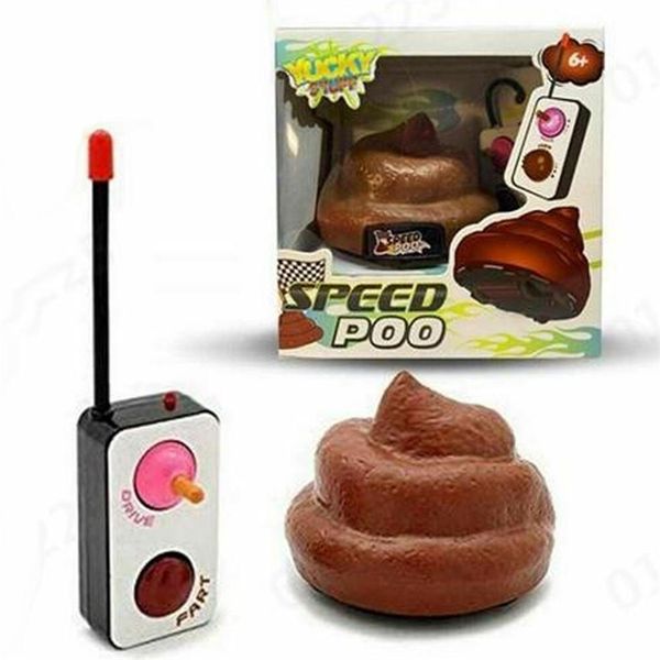 Juegos novedosos Control remoto Velocidad Poo Descompresión Poop Juguete Taburete Divertido Coche Truco Gente Niños Broma Broma s 220930