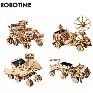 Nieuwheid Games Robotime 3D Puzzle 4 soorten Visable houten speelgoed Space Hunting Solar Energy Building Kits Geschenk voor kinderen Tieners Adult LS402 220930