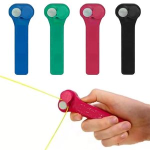 Jeux de nouveauté Shooter Thruster Zip String Corde Lanceur Hélice Avec Corde Corde Contrôleur De Poche Boucle Lasso Électrique Jouets Pour Enfants 230216