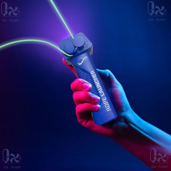 Juegos de novedad Shooter Thruster Zip String Rope Lanzador de lanzador de cuerda con controlador de cuerda Handheld Loop Lasso Electric Toys para niños