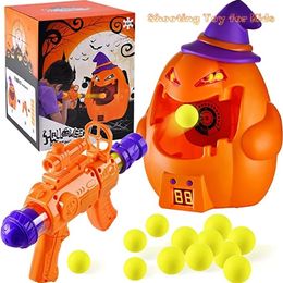 Nieuwheid Games Target schiet speelgoed voor kinderen kerstcadeaus Pumpkin Toys Duck Sponge Balls With Light Electronic Scoring Party Game 221105