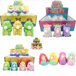 Juegos novedosos Juguetes Descompresión Squeeze Pato Unicornio Pájaros Diversión Liberar Presión TPR Juguete para niños y adultos 7 * 6 CM 66 g