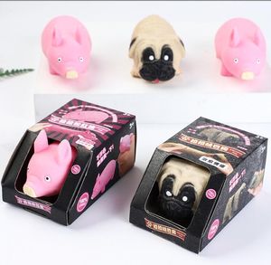 Juegos novedosos juguetes descompresión Squishy Pink Lala Pig y perro juguete de presión de liberación para niños y adultos