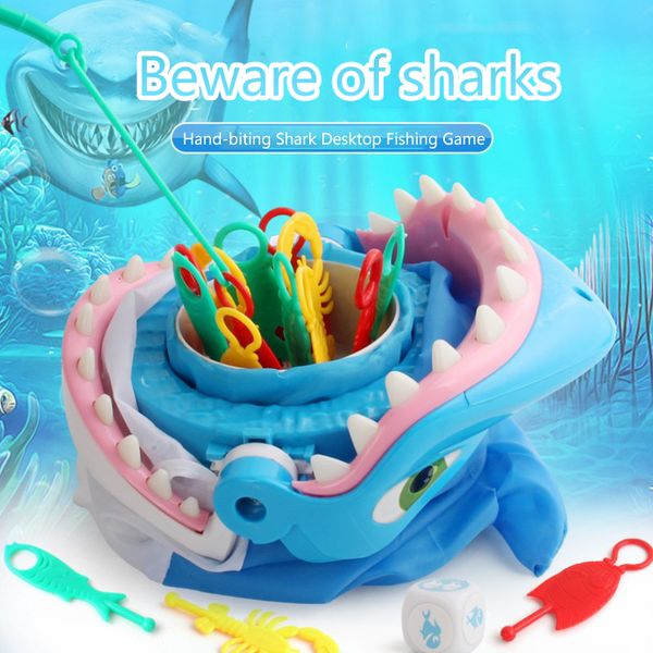 Jeux de nouveauté White Fishing shark jeu de société interactif bureau mordant la main entière Maggot Montessori Jouet éducatif pour enfants Anniversaire gif 230710