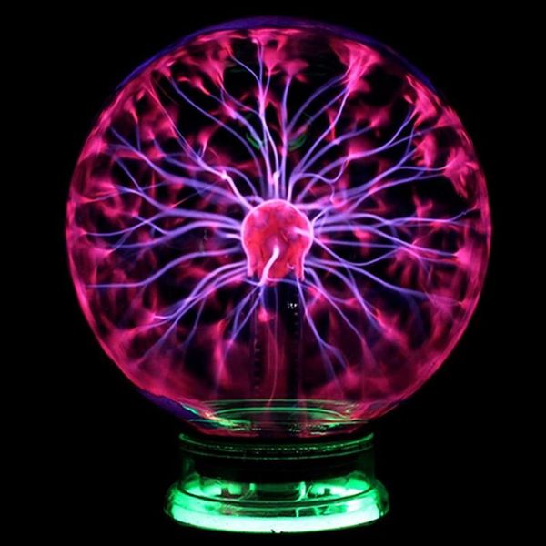 Boule de Plasma magique en verre, nouveauté, lumières de Table en pouces, sphère veilleuse, cadeau pour enfants, lampe de nuit à Plasma magique de noël, 2021271M