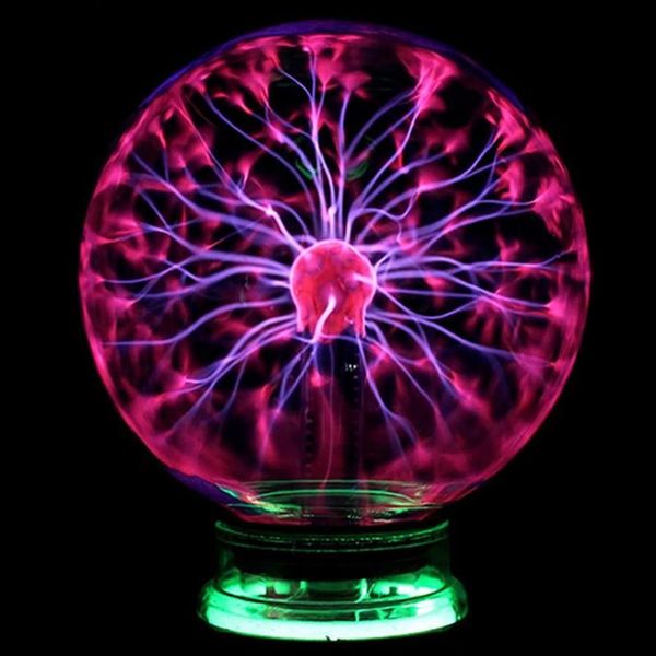 Novedad, bola mágica de Plasma de cristal, luces de mesa en pulgadas, luz nocturna esférica, regalo para niños para Navidad, lámpara nocturna de Plasma mágico 2021225n