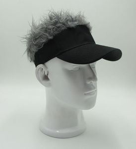 Nieuwigheid Haar Vizier Hoed Golf Pruik Cap Fake Verstelbare Gift Nieuwigheid Party Custome Grappige Hoed Whol 6239128