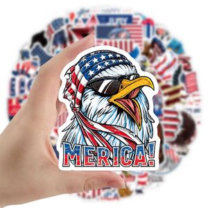 Nieuwheid items 103050pcs American Flag Independence Day Cool Stickers Laptop gitaar Bagage Telefoon Waterdichte graffiti -sticker Sticker Kid Toys Z0411