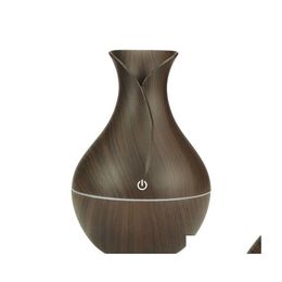 Articles de nouveauté 130ml Diffuseur d'huiles aromatiques essentielles 5V Humidificateur électrique Grain de bois Colorf Air lumineux USB Mini Mist Drop Livraison Otg0Y