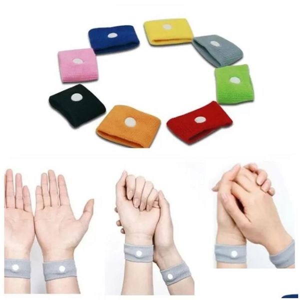 Articles de nouveauté 1500pcs / lot Anti nausée Support Support Sports Cuffs Sécurité Proupeaux Carsicness Sicl de mer Dité de malades Sick Drop Deli Dhmdl