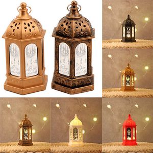 Articles de nouveauté 2023 Décorations du Ramadan Lanterne Eid Mubarak Ornements Eid Ramadan Décoration Ornements Lanternes à vent Éclairage Party Supply Z0411