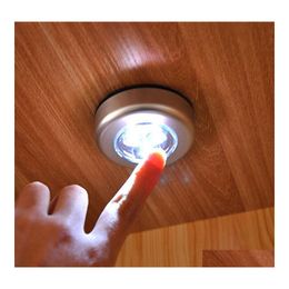 Artículos novedosos, 3 luces Led alimentadas por batería, barra de luz nocturna inalámbrica, grifo táctil, armario de seguridad, armario, lámpara de pared de cocina, envío directo Ot7Qa