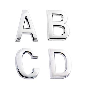 Articles de nouveauté 3D A à Z Alphabet lettre autocollant auto-adhésif numéro de maison pour la maison appartement El adresse boîte aux lettres porte plaque signes