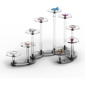 Nieuwe items 9 Tier Acryl Display Stand for Cijfers Clear Riser Collectibles Jewelry Cupcakes Parfum Candy Cosmetics 221129