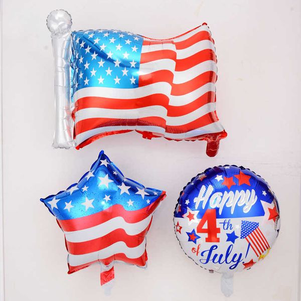 Articles de fantaisie ballon drapeau américain Happy 4th Independence Day États-Unis fête nationale fourniture Pentagram Balloon Arrangement Z0411