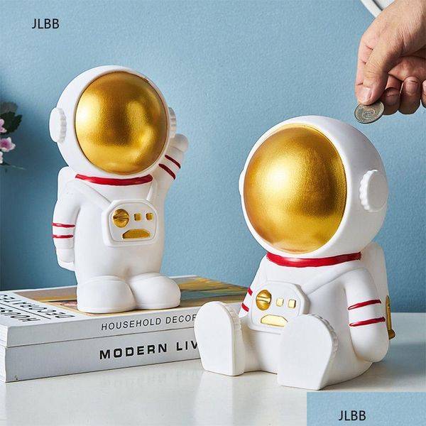 Artículos novedosos Astronauta Niños grandes Juguete de regalo Decoración para el hogar Caja de dinero Ahorros para monedas Hucha Notas Cajas de monedas Z0123 Drop Delive Dhlur