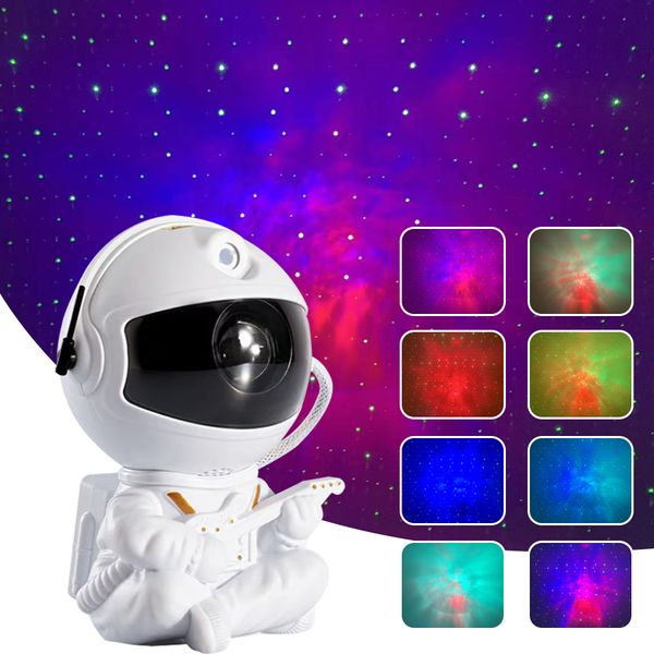 Articles de nouveauté astronaute ciel étoilé projecteur veilleuse galaxie LED lampe de projection haut-parleur Bluetooth pour enfants chambre maison fête décor 230821