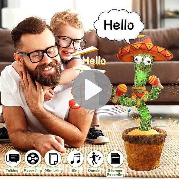 Articles de nouveauté Cadeau d'anniversaire Danse Cactus Électron Peluche Peluche Poupée Bébés Cactus Qui Peut Chanter Et Danser Voix Interactive Bled G230520