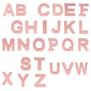 Nieuwe items Blesiya houten roze 26 alfabet selectiekader letters muurdeur hangend bord a-z