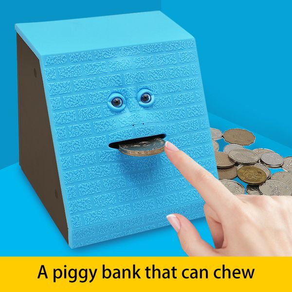 Caja de artículos novedosos Ahorro automático para comer monedas Facebank Piggy Bank Regalo novedoso para niños Face Money Pot Money Eating Coin Bank Monkey Saving 230628