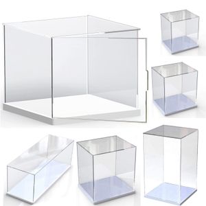 Nieuwe items Clear Acryl -weergave Case met deur Acrylstandaard Stofdichte bescherming Showcase opbergdoos voor cijfers auto speelgoed verzamelobjecten 230818