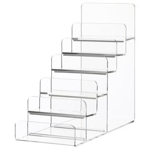 Nieuwe items Clear Acryl Display Stand Purse Holder Sieraden Glazen Display Plank Multi-layer Wallet Storage Rack Desktop Make-up Organizer 230817