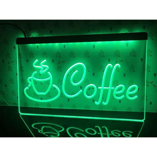 Artículos novedosos, tienda de tazas de café, capuchino, café, letrero de neón LED, arte de pared tallado en 3D para el hogar, habitación, dormitorio, oficina, decoración de granja 230625
