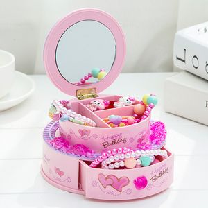 Articles de nouveauté Gâteau d'anniversaire créatif Boîte à musique Boîte à musique Décoration Ornements Miroir de courtoisie pour enfants Boîte à bijoux Boutique de cadeaux en gros 230707