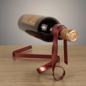 Nieuwheid items Creative Wine Bottle Holder Ribbon Suspension Rack Cabinet Display Decoratie Accessoires Tabel Bar Restaurant Atmosfeer Set 221129