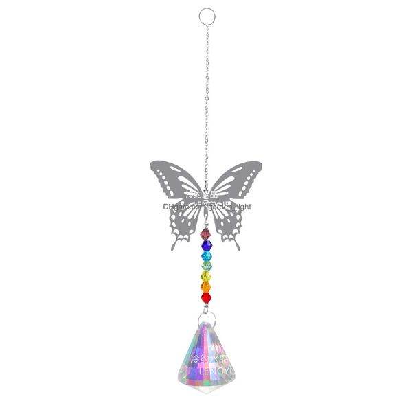 Nouveauté Articles Crystal Metal Butterfly Dragonfly Maple Leaf Heart Lighting Ball Pendent Drop Livrot Home Garden DHBQ7