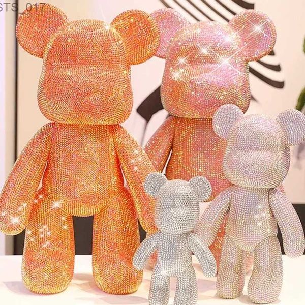 Articles de nouveauté DIY Cristal Ours Modèle Diamant Violent Ours Statue Ours Fluorescent et Strass Ours Poupée Bureau DécorationL2403