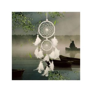 Nieuwheid items Dream Catcher Room Decor Feather Weaving inhalen The Angle Dreamcatcher Wind Chimes Indian Style DHBZF