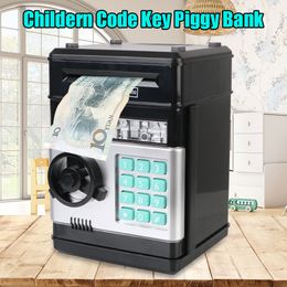 Nieuwheid items Elektronische Piggy Bank Automatische Mini Safe Coins Cash Saving Money Doos wachtwoord Teller Code Code Key Lock Coin Bank ATM Child Cadeau 230815