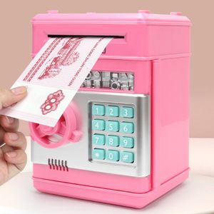 Nieuwheid items Elektronische Piggy Bank Safe Box Money Boxes For Children Digital Coins Cash Saving Safe Deposit Mini ATM Machine Kid Kerstmis geschenken 230420