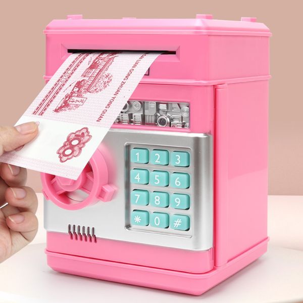 Articles de nouveauté Tirelire électronique Coffre-fort Tirelires pour enfants Pièces numériques Économie d'argent Coffre-fort Mini ATM Machine Kid Cadeaux de Noël 230420
