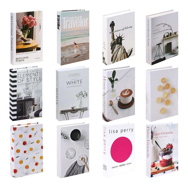 Articles de nouveauté Faux Livres Décorations Hôtel Club Mode Livre Décoratif pour Chambres Photographie Props Livre Table Basse Faux Livre Ornements G230520