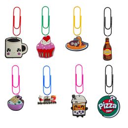 Nieuwheid items Food Cartoon Paper Clips Funny Bookmarks Paperclips Colorf Pagination voor het organiseren van mapboekmarkers Office Nurse Gift Otqix