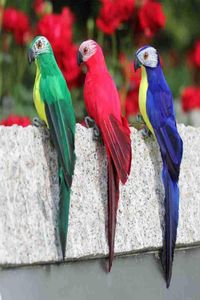 Articles de nouveauté décoration de jardin simulation oiseau perroquet plume artisanat ornement 1943138